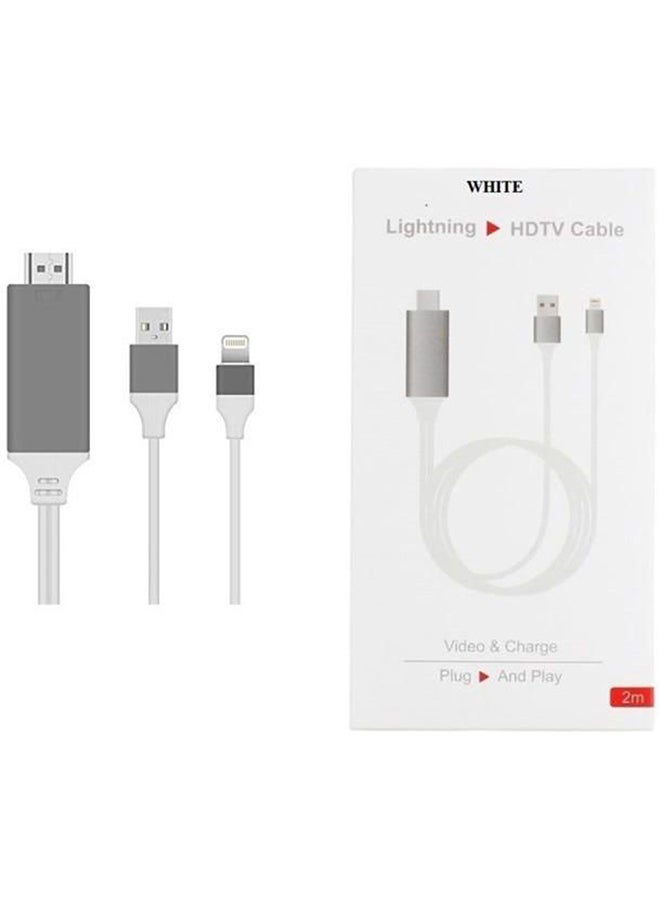 2M Lightning To HDTV HDMI Digital AV Adapter White - Image 2